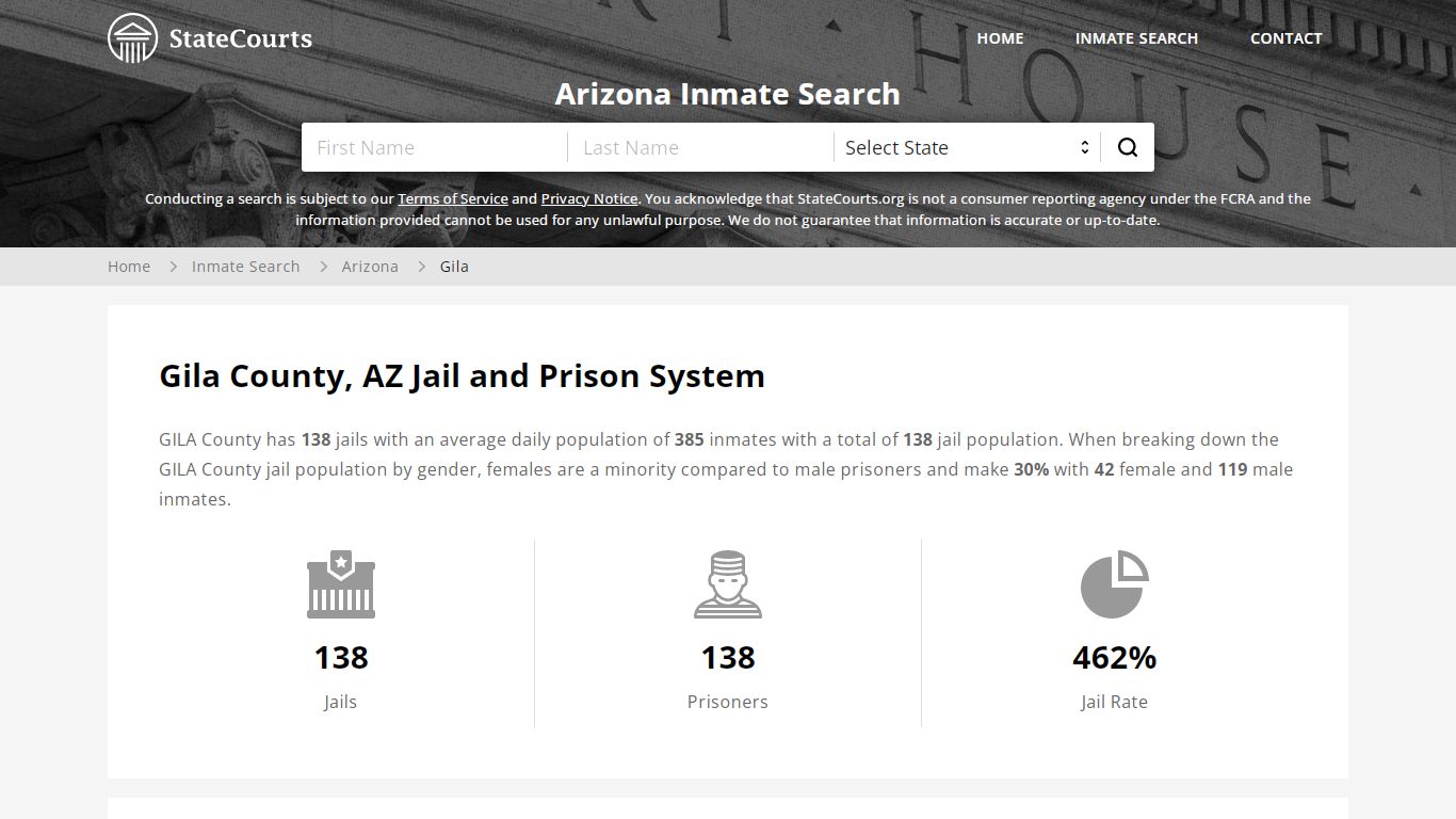 Gila County, AZ Inmate Search - StateCourts